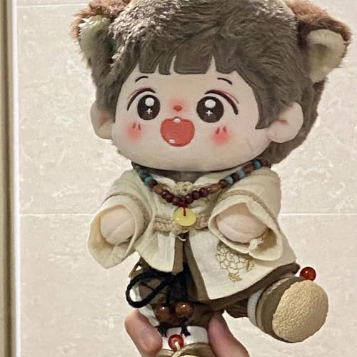 niannyyhouse 20cm Plush Clothes Cotton Doll Dress-Up Traditional Hanfu with Jacket, Pants, Dress, Shoes, and Accessories (A)