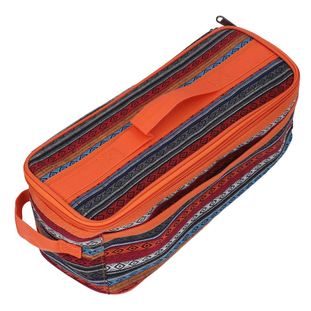 Camping Utensils Storage Bag Large Capacity Detachable Double   National   Tableware Bag with Handle for Outdoor