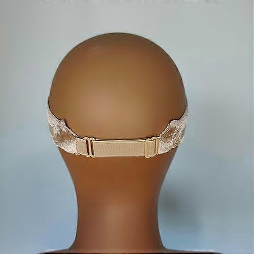 Velvet Lace Wig Grip Band with Silicone NonSlip Strips, Adjustable Headband for Lace Front Wigs, Beige