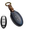 Genuine Leather Key Case for Nissan X-Trail, Teana, Tiida, Sylphy, Qashqai, and Murano