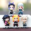 Demon Slayer Chibi-style Sitting Tanjiro And Zenitsu Agatsuma Toy Figurine/car Toy
