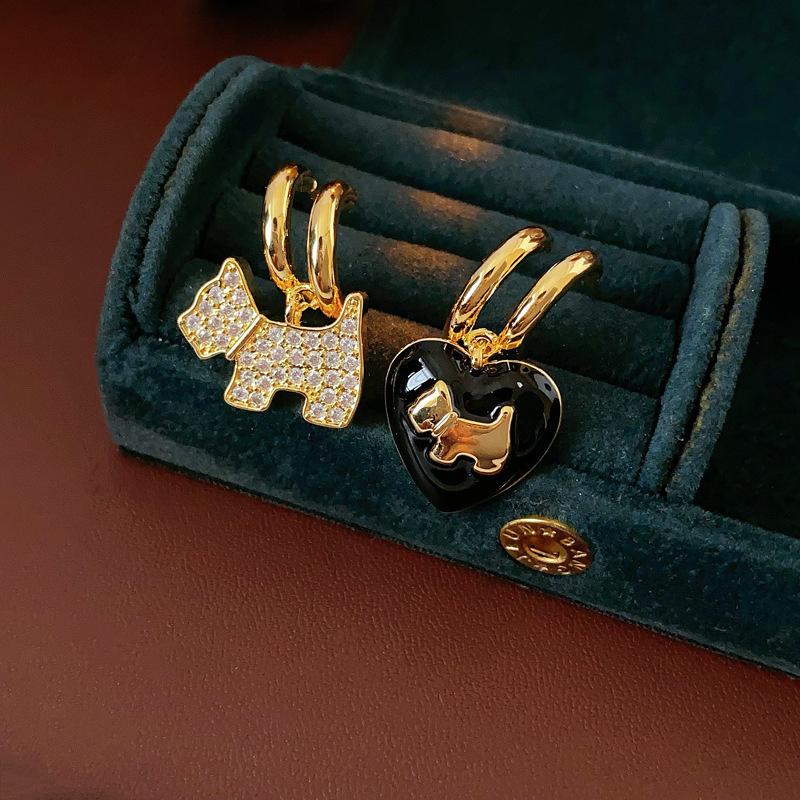 Silbernadel Zirkon Schlangenherz Ohrringe: Elegante, Einzigartige High-End Ohrstecker für Damen