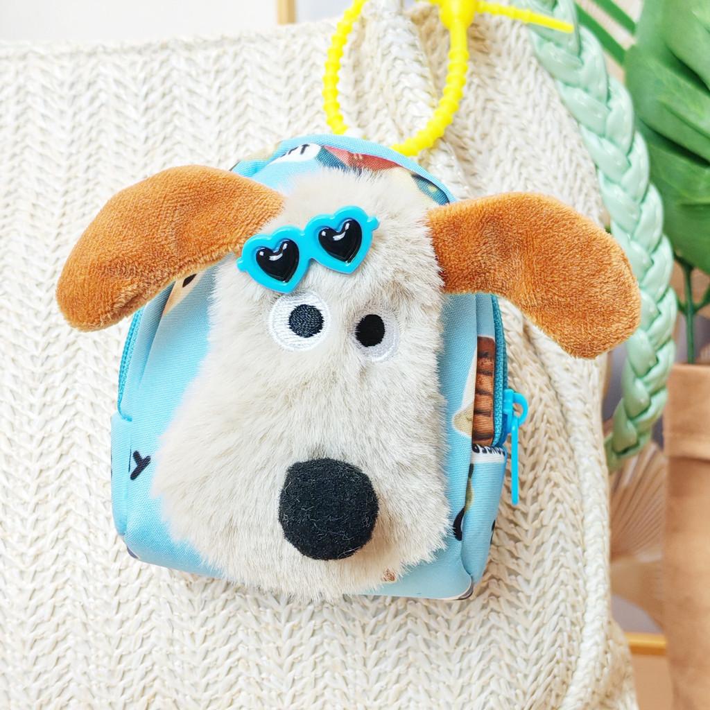Wallace&gromit Plush Dog Keychain Mini Backpack Accessory With Sponge Filling For Kids And Collectors Blue
