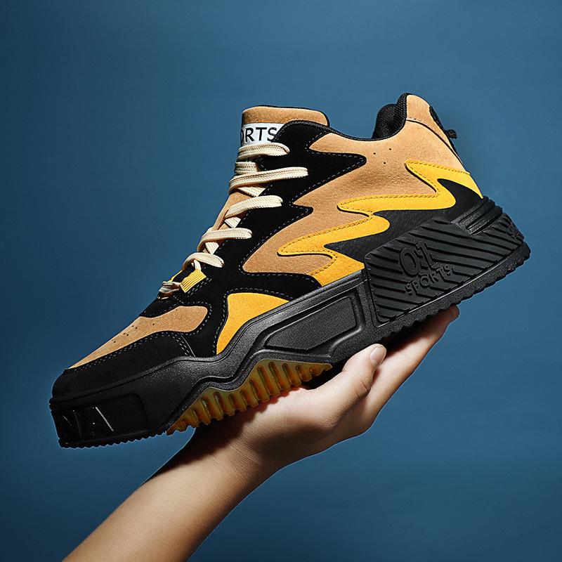 

Мужская обувь весна осень новые сезоны старые туфли мужская повседневная обувь толстая подошва супер красные спортивные туфли мужские кроссовки 44 синий