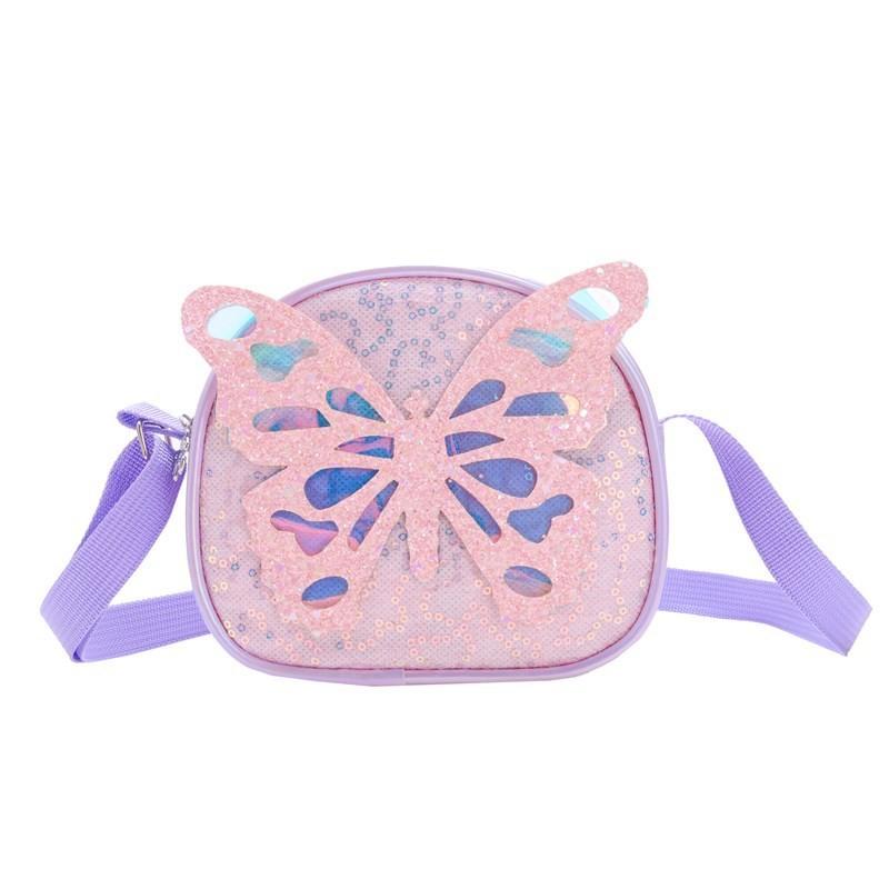 Lightweight Pu Toddler Backpack Charming Sequin Cartoon Bear Bag For Children