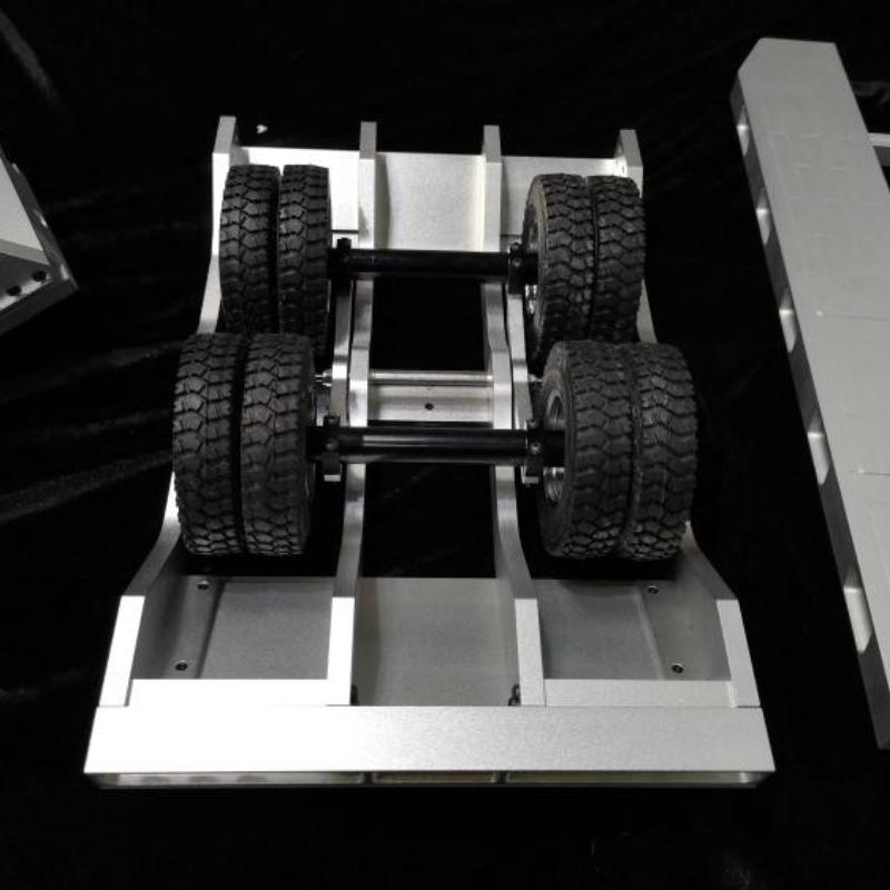 Przyczepa ze stopu aluminium do ładowarki hydraulicznej 1/14 RC do transportu płaskiego