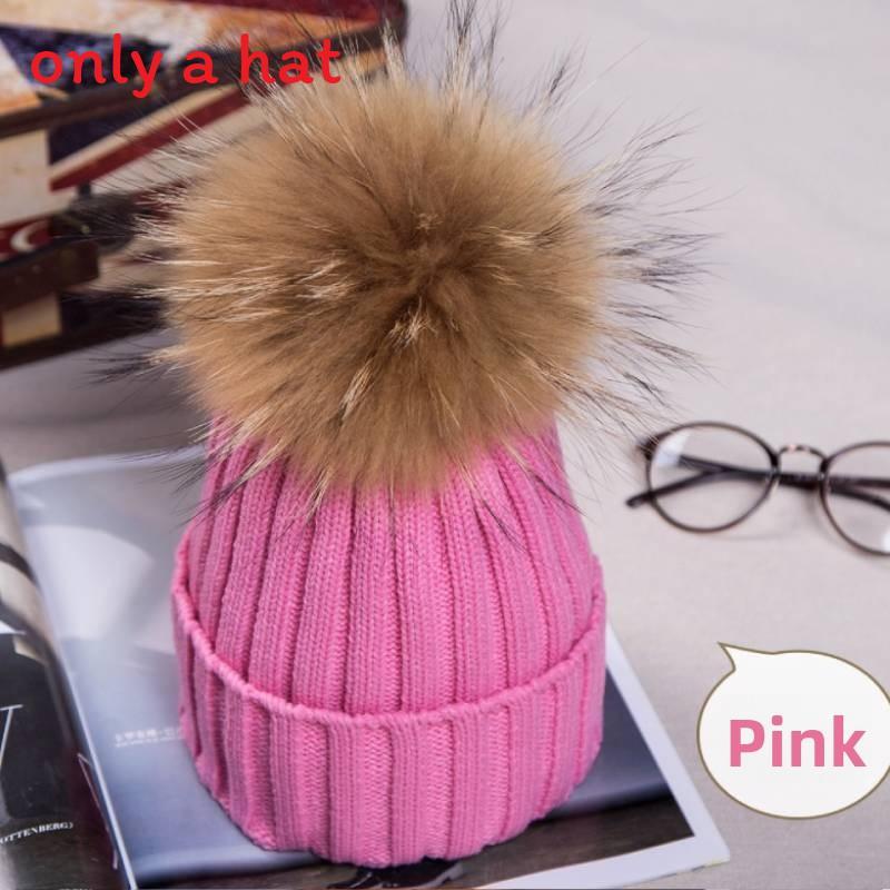 Adult Acrylic Knit Hat With Plush Ball Winter Warmth For Autumn And Winter
