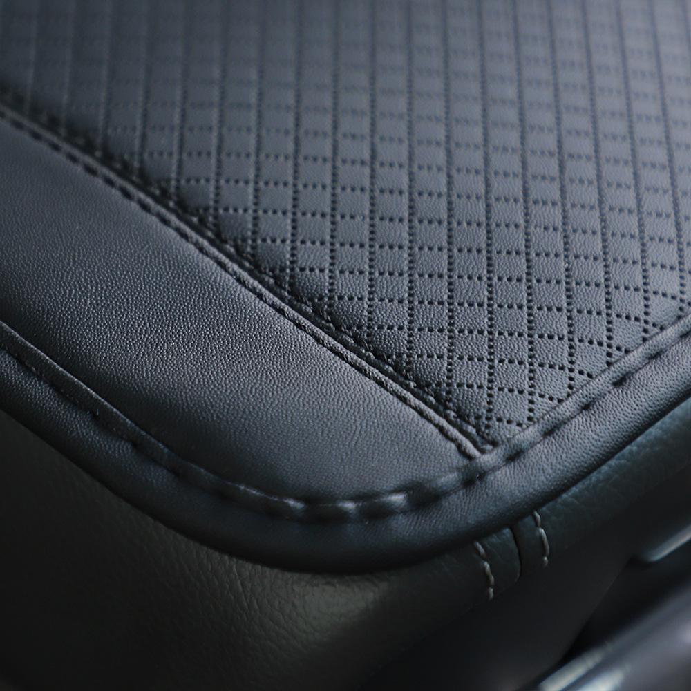 Car Armrest Box Pad Fiber Leather Embossed Double-line Non-slip Central Armrest Protect Cover Universal Auto Styling Accessories