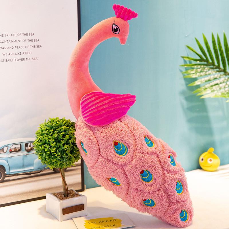 Peacock Animal Plush Toy With Fluffy Fabric For Kids Playroom And Gifts Doll