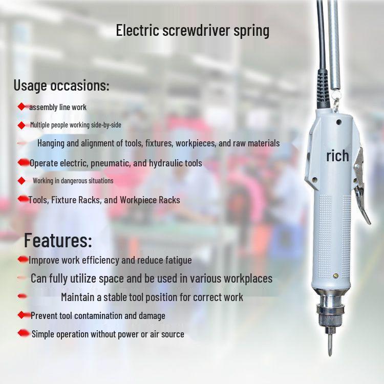 Electric & Pneumatic Screwdriver Spring Puller & Balancer Hook Accessories