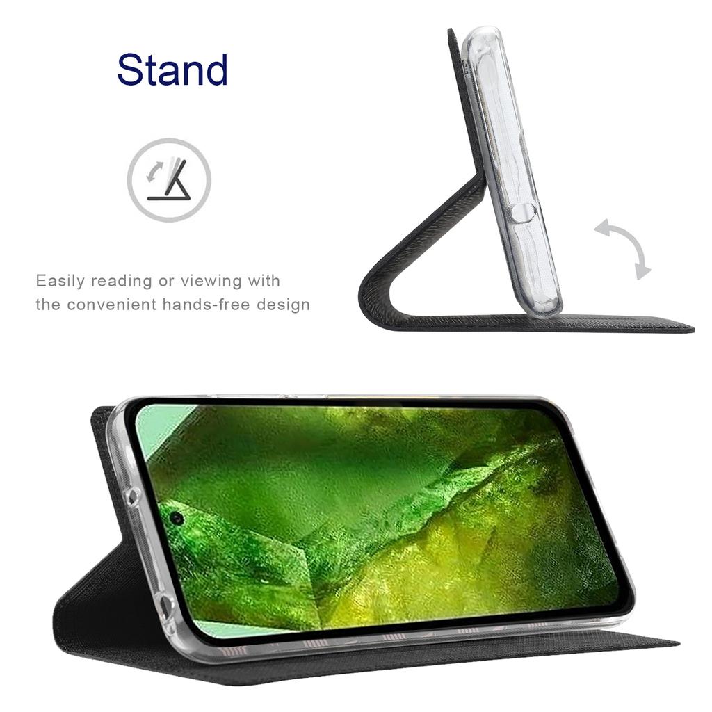 Seria VILI DMX Etui na telefon Google Pixel 8a Uchwyt na karty Skórzane etui Akcesoria mobilne Hurt