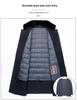 Men's Single-Breasted Stand-Collar Wool Gabardine Trench Coat - Business Casual Long Jacket