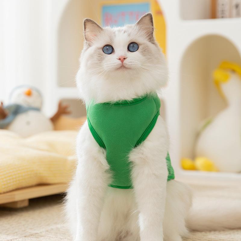Cats Keep Warm In Autumn and Winter, Thin Plush Hairless Cats In Early Autumn, Cute Big Eyes, Cute Traction Puppy Dog Sweater, Pet Clothes