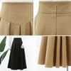 Skirt for Women In Autumn and Winter Solid Color A-line Skirt Drop Skirt High Waist Thin Over The Knee Pleated Skirt Umbrella Skirt