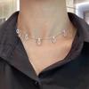 ZAKOL Classic Luxury Geometric Square Round Zircon Charm Pendant Necklace Earring for Women Unique Wedding Party Zircon Set