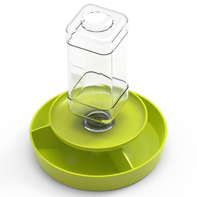 Multi Tiered Automatic Reptiles Water Dispenser Multifunctional Design Transparent Tanks Quiet Pump for Small Turtles