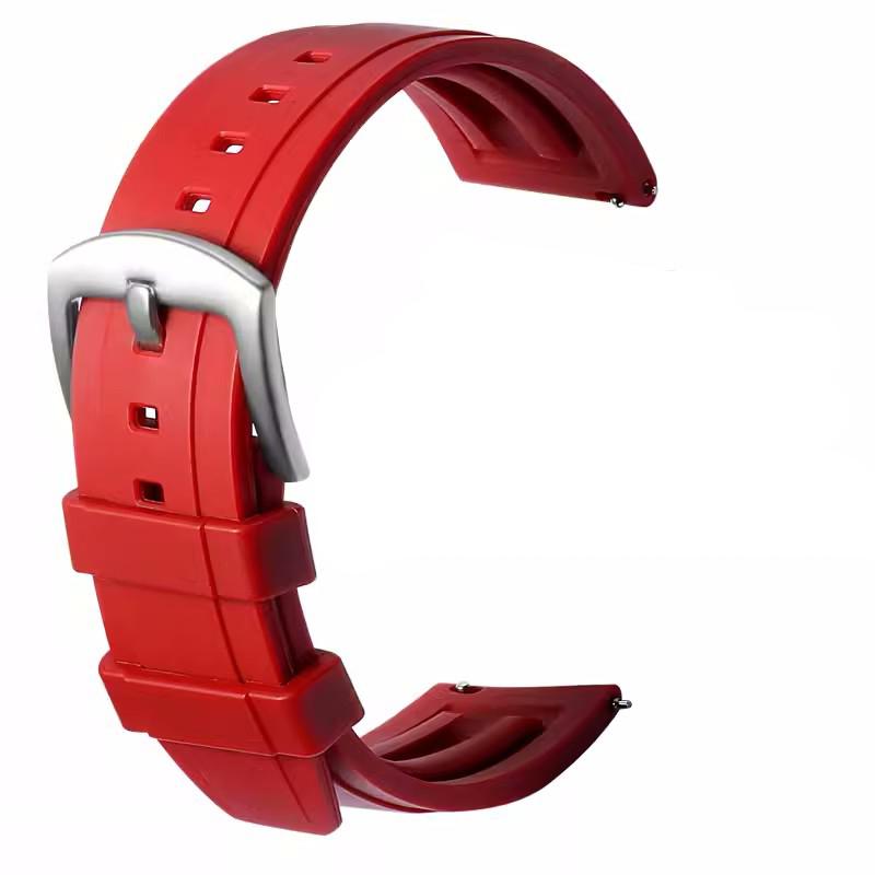 

Ремешок для часов 20 мм 22 мм 24 мм черный оранжевый пылезащитный резиновый водонепроницаемый быстросъемный ремешок для аксессуаров для умных часов 20mm