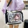 Nuova Borsa a Spalla Dolce Ita Ragazza Lolita Borsa Trasparente a Tracolla Donna Borsa Tote in Pizzo ad Alta Capacità Borsa da Mano Carina per Display Fai da Te
