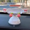 2025 Cute Cartoon Car Phone Holder with Dashboard Suction Cup – Anti-Shake Navigation for Car Interior Decoration (Female)