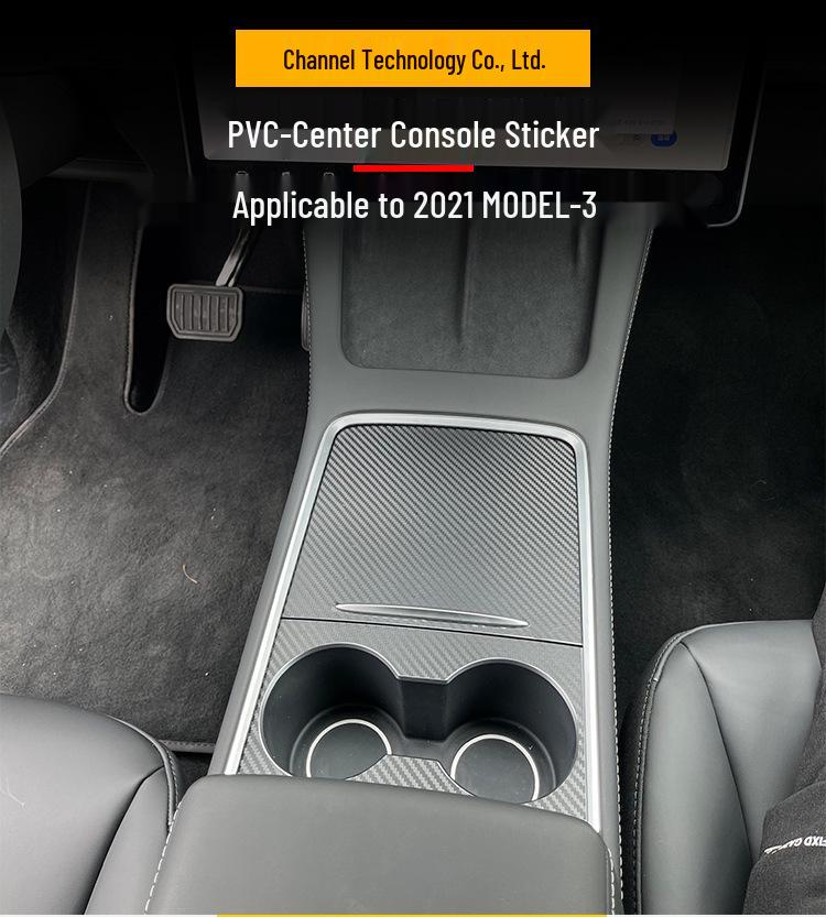 Tesla Model 3/Y Console Panel Sticker Wrap - Refresh Design