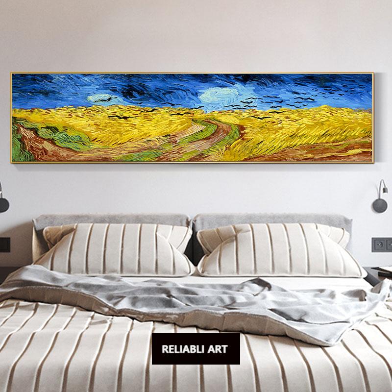 Classic Sunrise Impression Bedroom Decoration Wall Art Bedside Background Posters Prints Monet Van Gogh Famous Painting Cuadros
