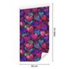 Neon Glitter Hearts Wallpaper Purple, Violet and Plum 50x1000