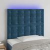 VidaXL LED Headboard Bedroom Furniture Single Bed Accessory Headboard Bed Frame Interior Dark Blue 3122904