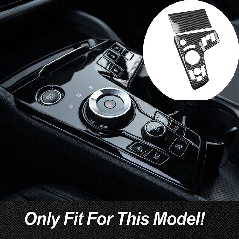 For LHD Kia Sportage NQ5 2025 2025 ABS Carbon Fiber Look Car Center Control Gear Shift Panel Cover Trim Sticker Interior Auto