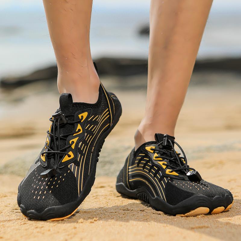 Schnelltrocknende Wasserschuhe für Damen Herren Leicht Atmungsaktive Aqua-Sneaker Rutschfeste Strand-Watschuhe zum Kajakfahren Surfen Tauchen