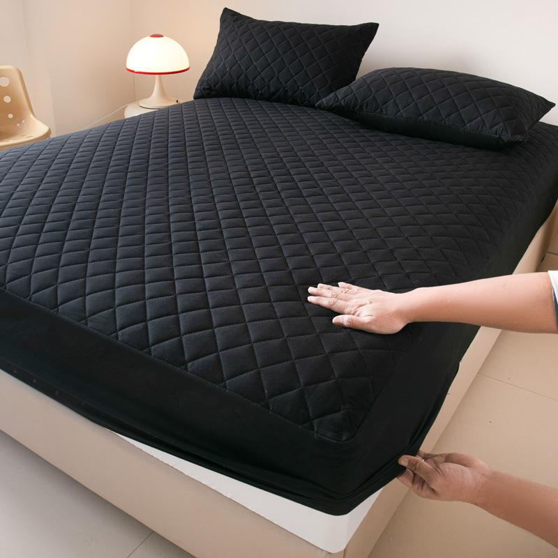 Nepromokavý chránič matrace Prodyšný Proti štěnicím Prachotěsný Napínací prostěradlo pro Simmons Izolace moči Potah na matraci 48* 74cm 1pc black