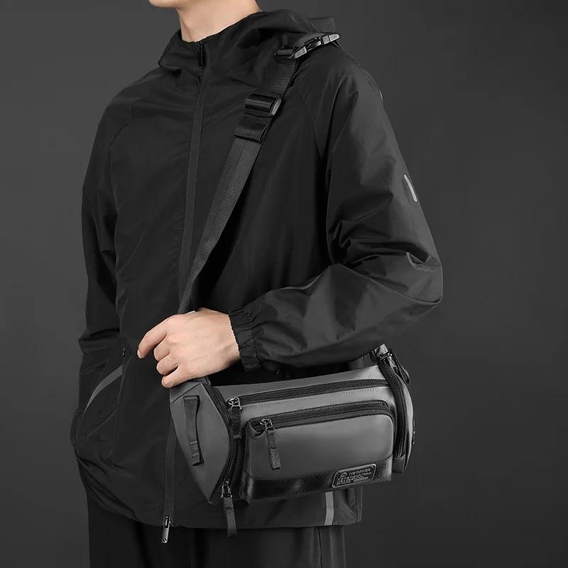 Men's Lightweight Waist Pack Multi-Pocket Belt Bag Casual Crossbody Messenger Bag for Travel Hiking Running Outdoor Activities