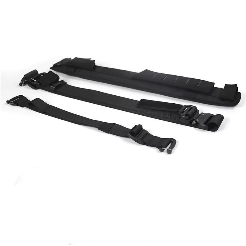 

Outdoor Multifunction Shoulder Strap Pad Three-point Auxiliary Stability Strap 3 Piece Set Tactical Techwear Crossbody Bag Strap чёрный