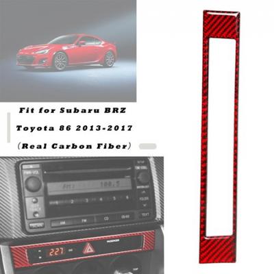 Cache-cadre de console centrale rouge en fibre de carbone pour Subaru BRZ Toyota 86 2013-2017