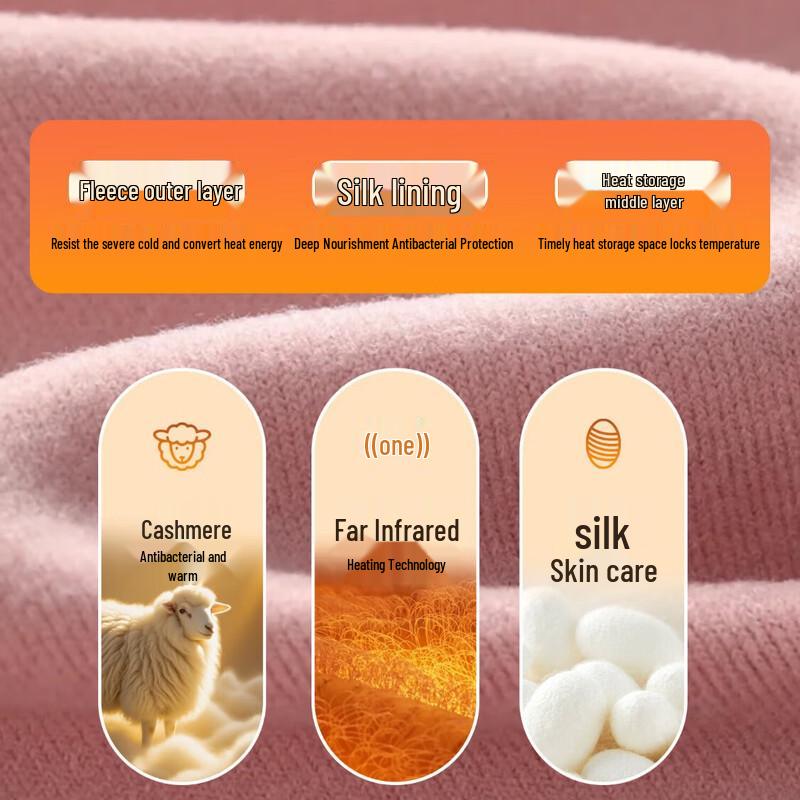 Women's Seamless High-Waist Cashmere-Silk Blend Thermal Leggings