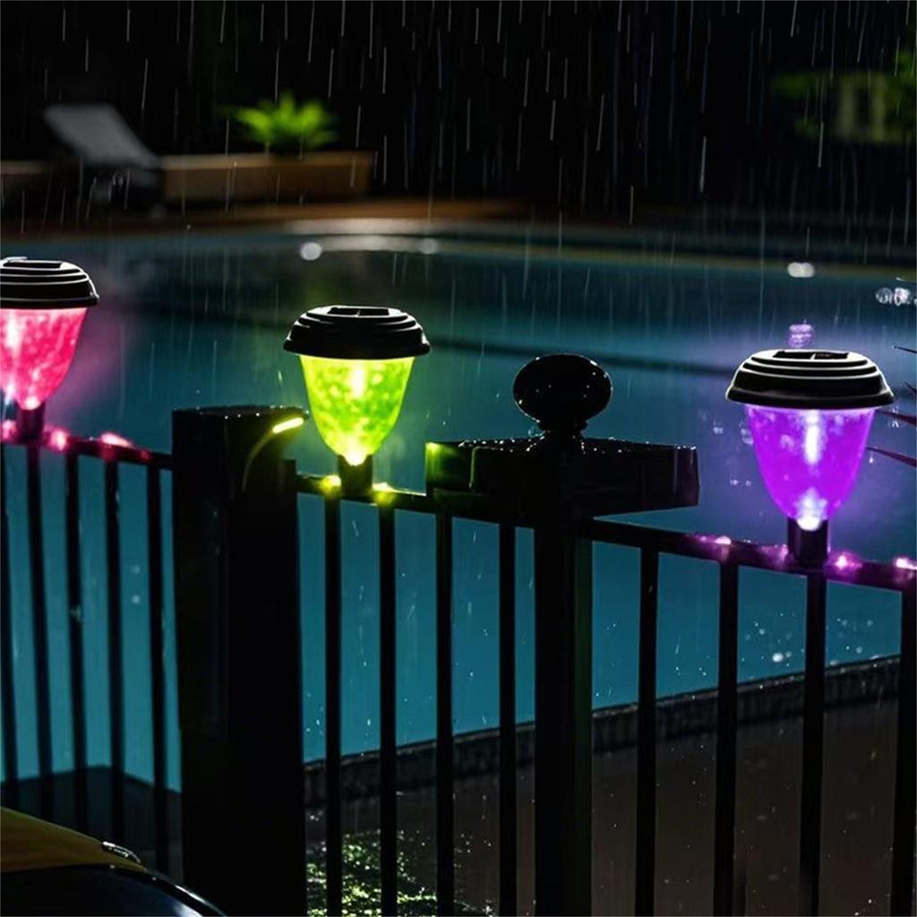 4pcs Solar LED Pool Lights Suitable For Ground Pool Fence Decoration LED Waterproof Pool Accessories Night Lights