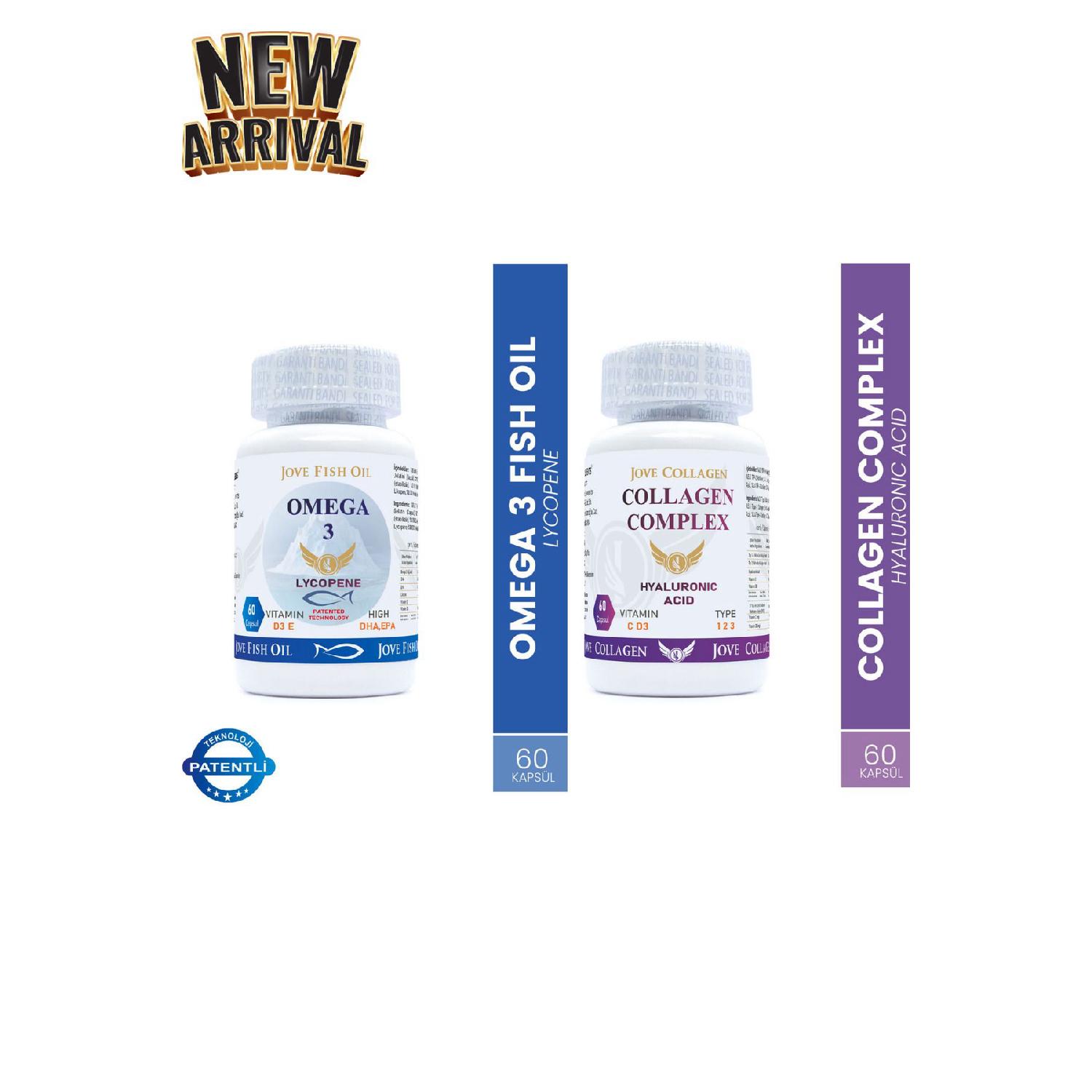 

Collagen Complex And Jove Fish Oil Oil Omega-3 60 Capsule 2 Set