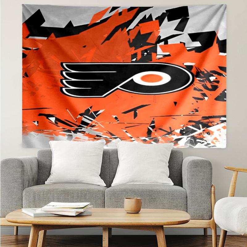 1PC Flyers Hockey Logo Art Tapestry Accessories Playroom Tapestry, for Bedroom,Livingroom, dormitory Room Wall Decor Fan Birthday Gifts