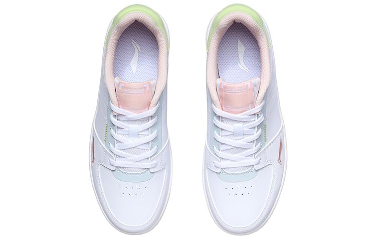 Li Ning Oneplay Elegant Slip Resistant, Breathable, Lightweight Low top Skateboard Shoes Women's Green White AGCR190-3