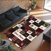 Snow Theme Crystal Velvet Floor Rug Personalized Custom Name Text Warm Carpet Home Decoration