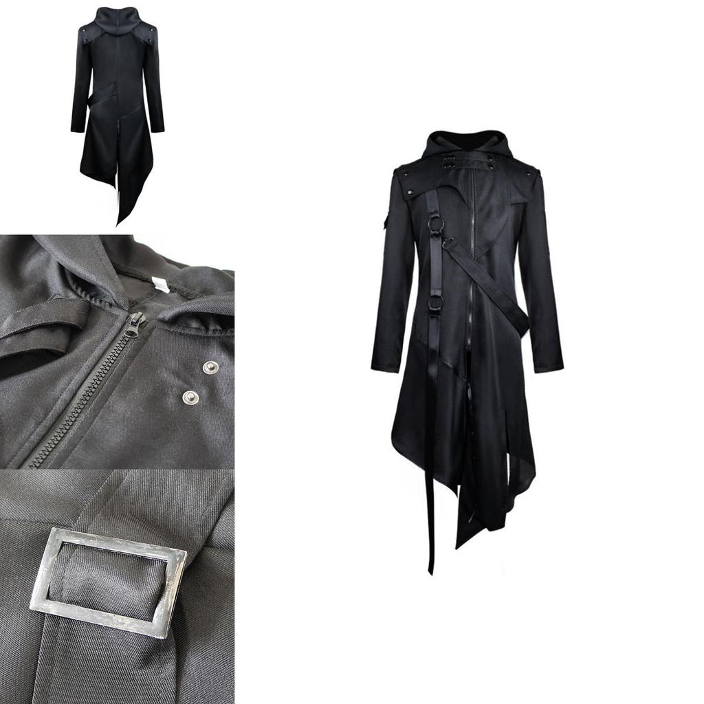 Eleganter Gothic Schwalbenschwanzmantel für Herren Perfektes Cosplay-Kostüm Halloween-Uniform
