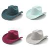 Traditional Style Wool Felt Cowboy Hat With Wide Brim For Men And Women