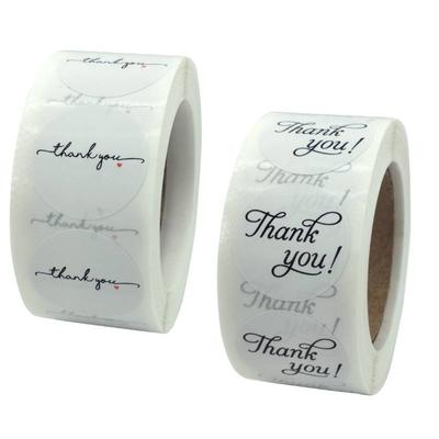 About 500pcs Round White Paper Label Sticker Thank You Sticker Scrapbook 1 Inch Wedding Envelope Seal Handmade Stationery Sticker