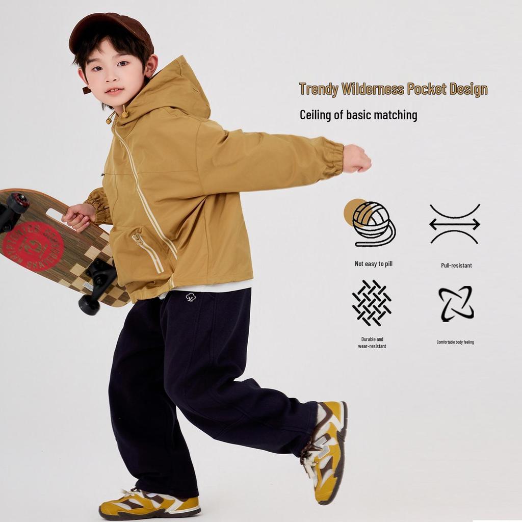 Children's 2026 Autumn Lightweight Slim Fit Korean Style Windbreaker Jacket for Boys