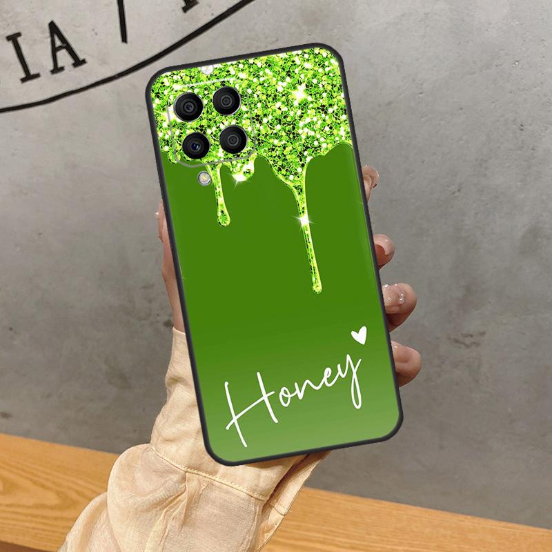 Glossy  Glitter Personalised For Samsung Galaxy M16 M34 M11 M35 M21 M06 M33 M13 M53 M31 M55 M15 M14 M54 M12 M32 M52 Case