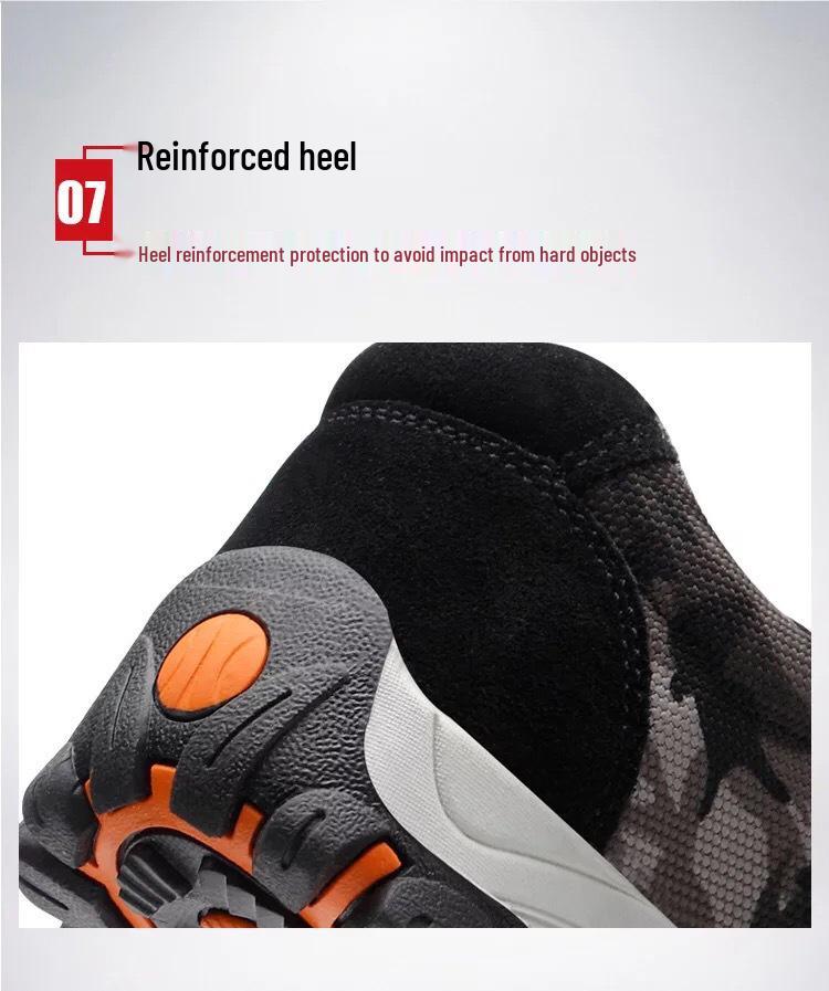 Camouflage Steel Toe Safety Shoes - Anti-Smash, Anti-Puncture, Lightweight, Insulated for Electricians