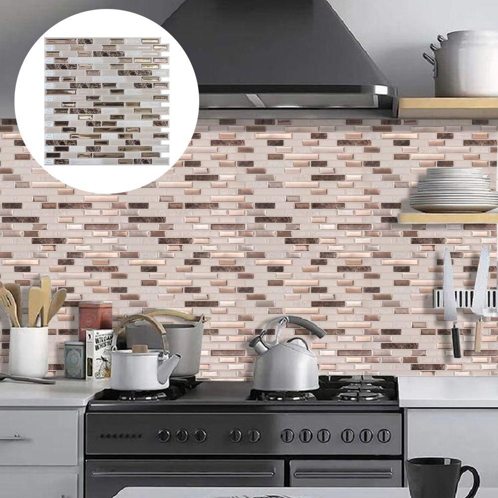 

1pcs DIY 3D Wall Tile PVC Wall Sticker New Kitchen Backsplash Room Decoration