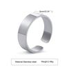 6/8/11,5MM Manschettenring für Männer Jungen,Wasserdichte Edelstahlringe Fingerband,Einfach Schlicht Klassisch Basic Punk Offener Ring
