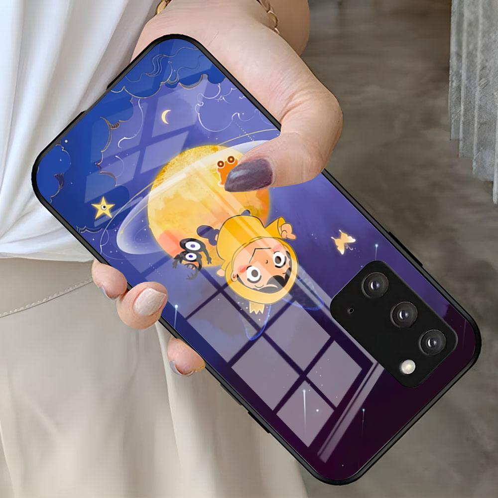 

Чехол для телефона Ranking Of Kings Bojji для Samsung S26 S25 S24 FE S23 S22 S21 Plus S20 Ultra Note20Ultra Черная стеклянная крышка Galaxy S25 Edge
