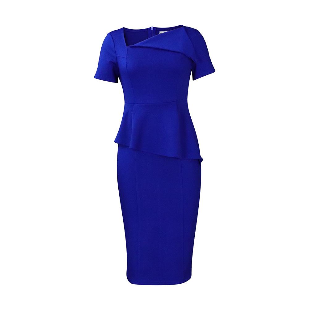 JKASHDK Moda dama vara primavara marimi mari cu imprimeu culoare solida maneca scurta talie inalta rochii casual