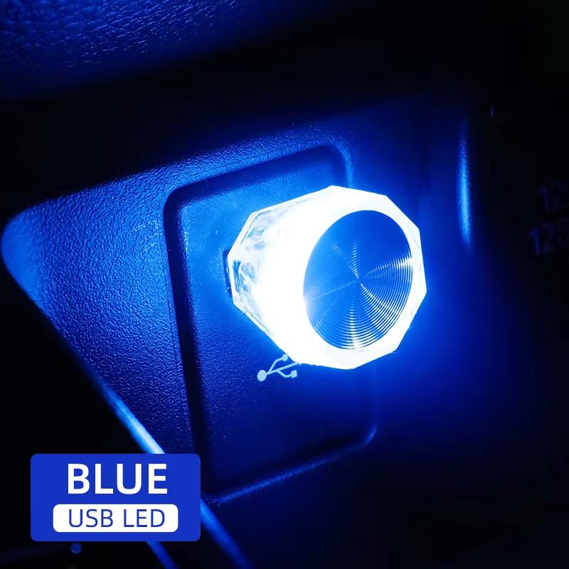 1x Mini USB Nachtlicht Atmosphärenlicht RGB LED Augenschutz Plug & Play Auto Innenraum Ambienteleuchten Party Computer Dekoration